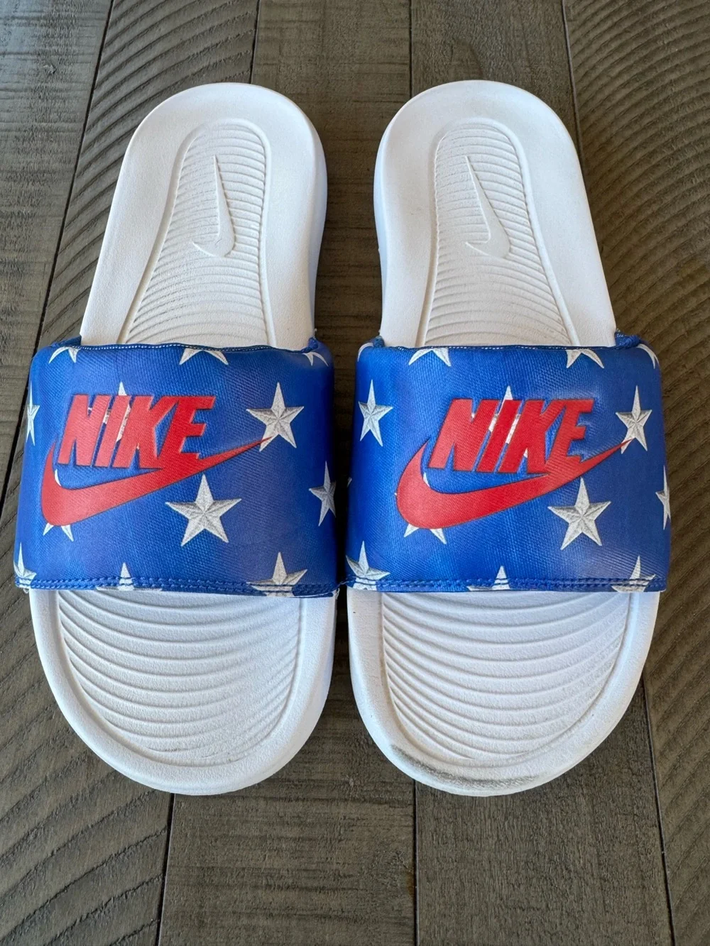 Nike Victori One All-Over Printed Star Slides - Sandals Size 9